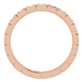 14K Rose 1/2 CTW Natural Diamond Eternity Band Size 5